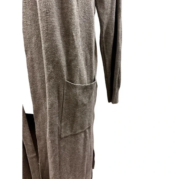 Luna Ivy Womens Tan/ Beige Pockets Long Sleeve Sweater Cardigan Size SMALL COZY - Picture 5 of 5